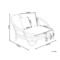 Beliani ROSSANO - Ligstoel - Natuurlijk - Rotan Discount