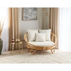 Beliani ROSSANO - Ligstoel - Natuurlijk - Rotan Discount