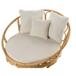 Beliani ROSSANO - Ligstoel - Natuurlijk - Rotan Discount