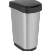 Rotho Afvalbak Twist 39 x 29 x 67 cm 50 l Polypropyleen Zilver Sale