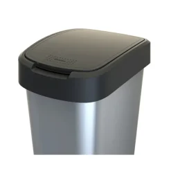 Rotho Afvalbak Twist 39 x 29 x 67 cm 50 l Polypropyleen Zilver Sale