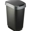 Rotho Afvalbak Twist 33 x 25 x 48 cm 25 l Polypropyleen Zilver