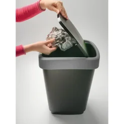 Rotho Afvalbak Twist 33 x 25 x 48 cm 25 l Polypropyleen Zilver