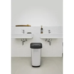 Rotho Twist Afvalbak - 25L - zilver Clearance