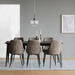 Leen Bakker Rowico Home Filippa Houten Eettafel Verlengbaar 180 cm - Donker Eiken Sale