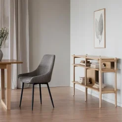 Leen Bakker Rowico Home Holton Hoge Houten Wandkast - B 140 cm - Naturel Outlet