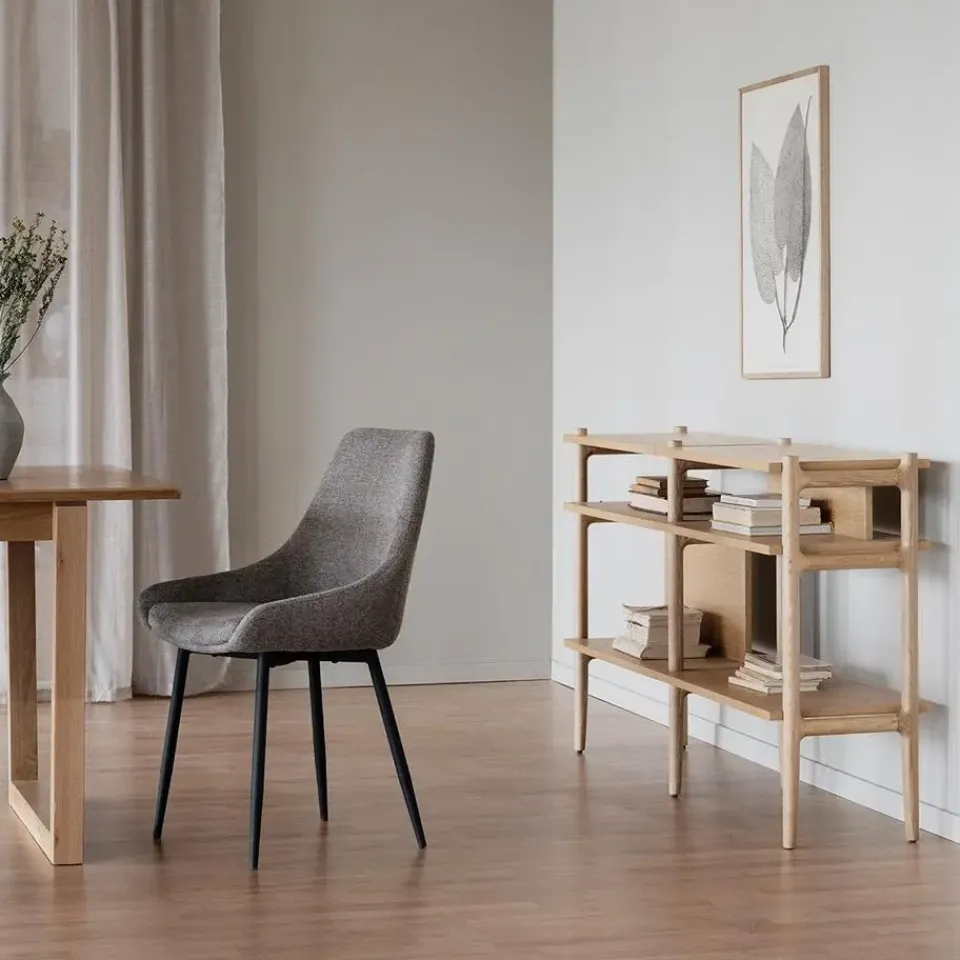 Leen Bakker Rowico Home Holton Hoge Houten Wandkast - B 140 cm - Naturel Outlet