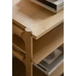 Leen Bakker Rowico Home Holton Hoge Houten Wandkast - B 140 cm - Naturel Outlet
