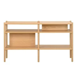 Leen Bakker Rowico Home Holton Hoge Houten Wandkast - B 140 cm - Naturel Outlet