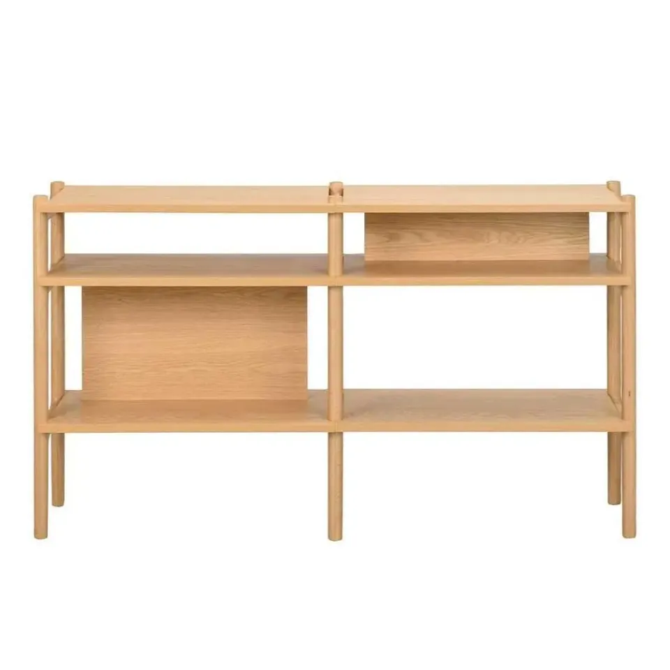 Leen Bakker Rowico Home Holton Hoge Houten Wandkast - B 140 cm - Naturel Outlet