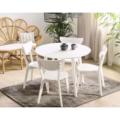 Beliani ROXBY - Eettafel - Wit - 100 x 100 cm - MDF Discount