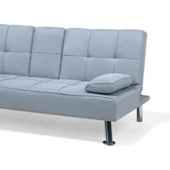 Beliani ROXEN - Slaapbank 3-zits - Grijs - Polyester