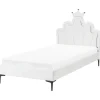 Beliani RUBIAN - Bed met LED - Wit - 90 x 200 cm - Fluweel Hot