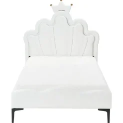 Beliani RUBIAN - Bed met LED - Wit - 90 x 200 cm - Fluweel Hot