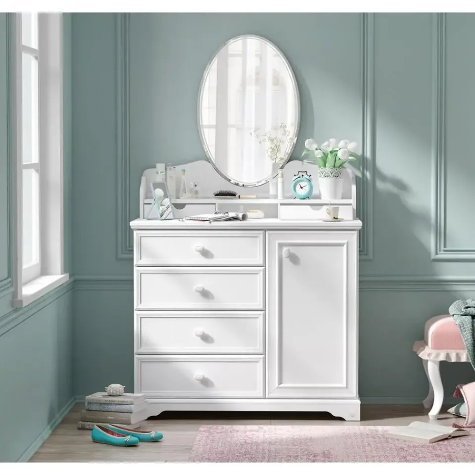 Leen Bakker Rustic commode ladekast wit compleet meisjeskamer Hot