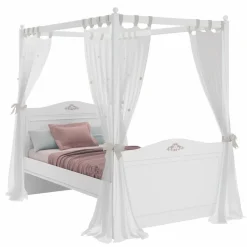 Leen Bakker Rustic hemelbed meisjesbed meisjeskamer 200 x 100 cm
