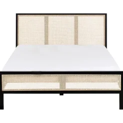 Beliani SALERNAS - Tweepersoonsbed - Zwart - 140 x 200 cm - Dennenhout Online