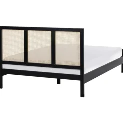 Beliani SALERNAS - Tweepersoonsbed - Zwart - 140 x 200 cm - Dennenhout Online