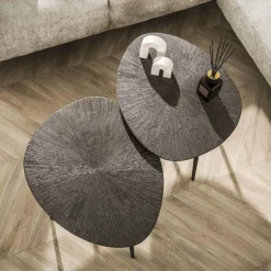 Giga Living Salontafel Brons Metaal - Set Van 2 - 76x61x43cm - Ray Sale