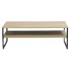 Leen Bakker Salontafel Lucca met plateau - naturelkleur - 40x118x67 cm Sale