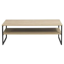 Leen Bakker Salontafel Lucca met plateau - naturelkleur - 40x118x67 cm Sale