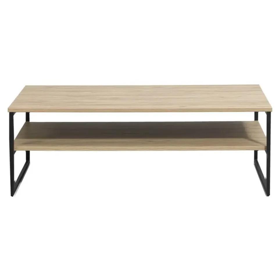 Leen Bakker Salontafel Lucca met plateau - naturelkleur - 40x118x67 cm Sale