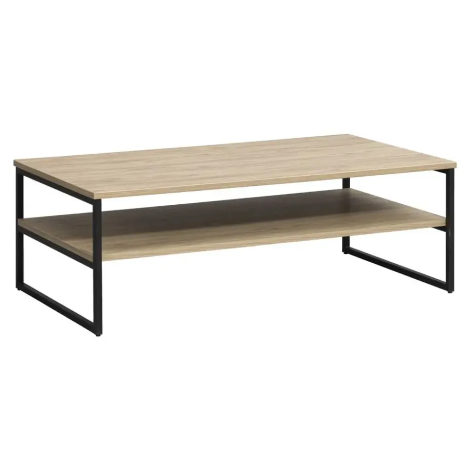 Leen Bakker Salontafel Lucca met plateau - naturelkleur - 40x118x67 cm Sale