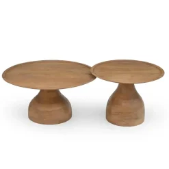 Giga Meubel Salontafel Naturel Mangohout - Ø60x42cm - Joji Sale