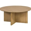 Leen Bakker Salontafel Nicola - naturel - 35x80x80 cm Outlet