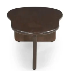 Giga Meubel Salontafel Organisch 130cm - Donkerbruin Mangohout - Sira Outlet