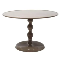 Giga Meubel Salontafel Rond - Taupe Glans - 59x59x38,5cm - Carien Hot