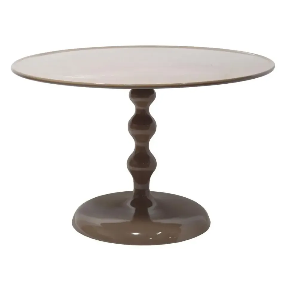 Giga Meubel Salontafel Rond - Taupe Glans - 59x59x38,5cm - Carien Hot