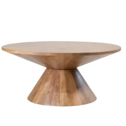 Giga Meubel Salontafel Rond 90cm - Naturel Mangohout - Sep Outlet