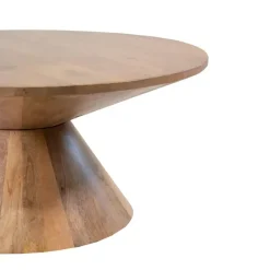 Giga Meubel Salontafel Rond 90cm - Naturel Mangohout - Sep Outlet
