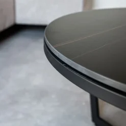 Dimehouse Salontafel set van 2 Brady marmer zwart rond 68,50x69x43 cm Stoneware Discount