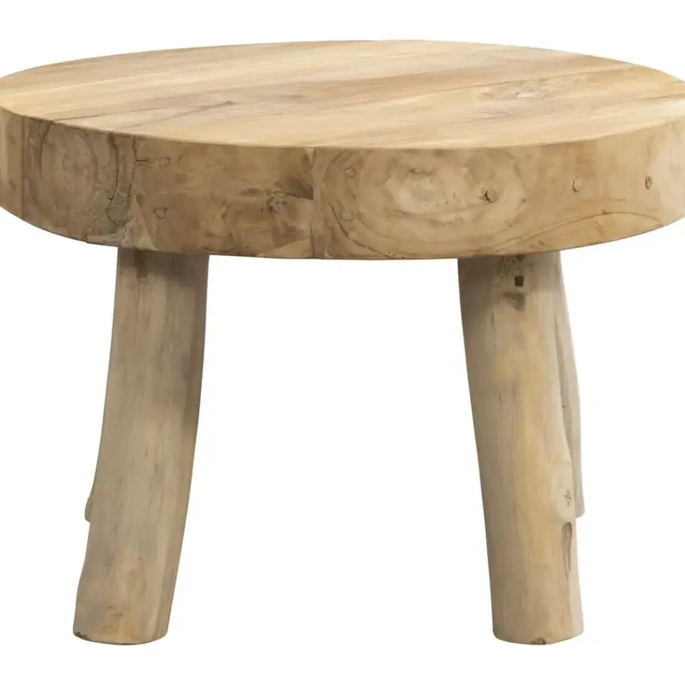 Leen Bakker Salontafel Tjeu - naturel - 43xØ60 cm Best