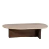Giga Meubel Salontafel Travertin - Beige/Bruin - Organische Vorm - Tafel Olaf Clearance