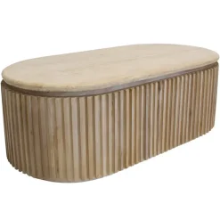 Giga Meubel Salontafel Travertin - Naturel Mangohout - 120x60x40cm - Sven Online