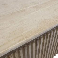 Giga Meubel Salontafel Travertin - Naturel Mangohout - 120x60x40cm - Sven Online