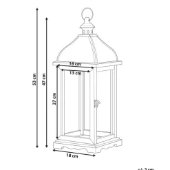 Beliani SAMAR - Lantaarn - Wit - IJzer New