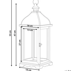 Beliani SAMAR - Lantaarn - Wit - IJzer New