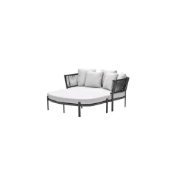 Garden Impressions San Remo divanbed - carbon black - rope lava zwart - valley sand Best