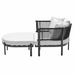 Garden Impressions San Remo divanbed - carbon black - rope lava zwart - valley sand Best