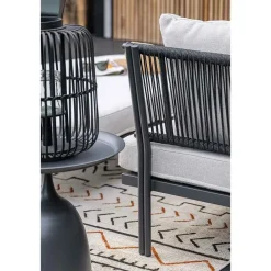 Garden Impressions San Remo divanbed - carbon black - rope lava zwart - valley sand Best