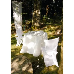 Santex Feest tafelkleed/tafellaken rond - grijs - 240 cm - stof New