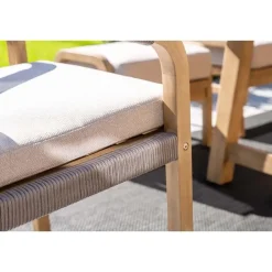 Garden Impressions Santos dining fauteuil - acaciahout met white wash - taupe - sand New