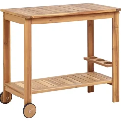 Beliani SASSARI II - Trolley - Lichte houtkleur - Acaciahout