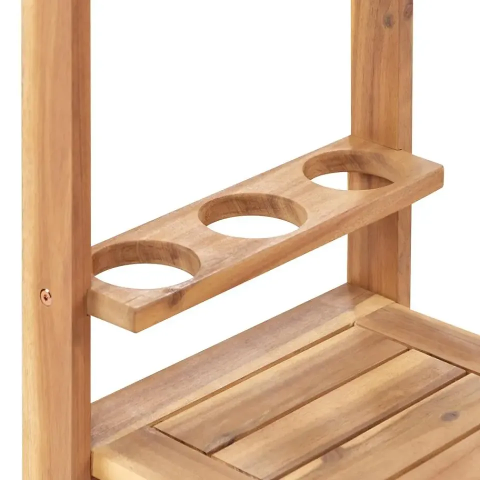 Beliani SASSARI II - Trolley - Lichte houtkleur - Acaciahout