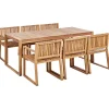 Beliani SASSARI II - Tuinset voor 6 - Lichthout - Gecertificeerd acaciahout Hot