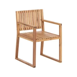 Beliani SASSARI II - Tuinset voor 6 - Lichthout - Gecertificeerd acaciahout Hot